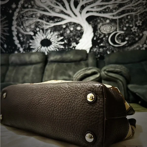 Vintage Y2K Coach tote bag Shoulder Bag Brown and Tan soft leather - Picture 15 of 17